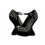 Steve Madden Women's Gammblee Black Multi Studded Heels Shoes - none - 6