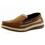 Island Surf Men's Helm Lite Slip On Boat Shoes - Brown - 10.5