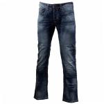 Buffalo By David Bitton Men's Evan X Button Fly Slim Stretch Jeans - Dark Blue Sanded - 36W x 30L
