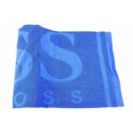 Hugo Boss Embossed Terrycloth Cotton Beach Towel - Blue - 33.8 H x 66.1 L Inch