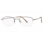 Aristar by Charmant Men's Eyeglasses AR6023 AR/6023 Half Rim Optical Frame - Brown   035 - Lens 52 Bridge 20 Temple 145mm