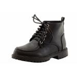 Easy Strider Boy's Bostwick School Uniform Boots Shoes  - Black - 1 M US Little Kid