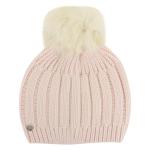 Ugg Women's Solid Ribbed Winter Beanie Hat With Pom (One Size) - Pink - One Size Fits Most
