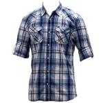 Buffalo Blue Men's Sampson Woven Cotton Long Sleeve Button Down Plaid Shirt - Blue - X Large