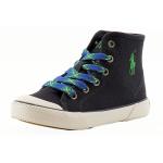 Polo Ralph Lauren Boy's Chaz Mid Canvas Fashion Sneaker Shoes - Blue - 6   Big Kid
