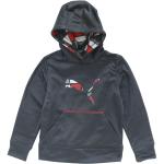 Puma Boy's Camp Printed Colorblock Pullover Hoodie Sweatshirt - Grey - 4