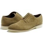 Hugo Boss Men's Fashion Oxfords Cortios Suede Shoes - Beige - 10