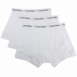 Calvin Klein Men's 3 Pc Classic Fit Stretch Trunks Underwear - White - Small