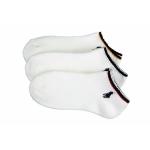Polo Ralph Lauren Little Kid/Big Boy's 3 Pair Double Stripe Ankle Socks - White - 9 11 Fits Shoe 4Y 10Y Big Kid