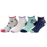 Stride Rite Toddler/Little/Big Girl's 4 Pairs Sweet Sonya Navy Socks - Blue - Sock Sz: 5 6.5 Fits Shoe 3 7 (Little Kid)