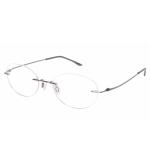 Charmant Eyeglasses TI8600 TI/8600 Titanium Rimless Chassis Optical Frame - Grey   GR - Lens 00 Bridge 19 Temple 140mm