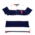 Polo Ralph Lauren Infant Striped Cotton Rugby Short Sleeve T Shirt - White - 18 Months