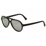 Velvet Eyewear Women's Ava V015 V/015 Retro Pilot Sunglasses - Shiny Black/Gold/Grey Blue Flash - Lens 56 Bridge 15 Temple 135mm