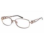 Charmant Women's Eyeglasses TI12132 TI/12132 Titanium Full Rim Optical Frame - Brown - Lens 53 Bridge 16 Temple 135mm