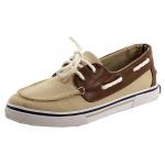 Nautica Boy's Galley Fashion Moc Toe Lace Up Boat Shoes (Youth Sizes 13 6) - Brown - 3   Little Kid