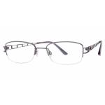 Charmant Women's Eyeglasses TI10818 TI/10818 Half Rim Optical Frame - Purple - Lens 49 Bridge 18 Temple 135mm