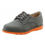 Easy Strider Boy's Suede Buck Fashion Oxford School Uniform Shoes - Grey - 7   Big Kid