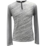 Calvin Klein Men's Long Sleeve Colorblock Henley Shirt - Grey - Large