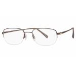 Charmant Men's Eyeglasses TI8166 TI/8166 Half Rim Optical Frames - Brown   BR - Lens 55 Bridge 20 Temple 145