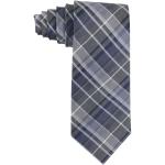 Calvin Klein Men's Graphite Schoolboy Plaid Tie - Blue - 3 Inch
