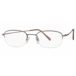 Aristar by Charmant Men's Eyeglasses AR6023 AR/6023 Half Rim Optical Frame - Light Brown   073 - Lens 52 Bridge 20 Temple 145mm
