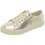 Polo Ralph Lauren Girl's Scholar Sneakers Shoes - Gold - 6 M US Big Kid