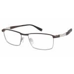 Charmant Perfect Comfort Eyeglasses TI/12306 Titanium Half Rim Optical Frame - Brown - Lens 54 Bridge 17 Temple 140mm