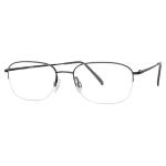 Aristar By Charmant Men's Eyeglasses AR6724 AR/6724 Half Rim Optical Frame - Black - Lens 52 Bridge 18 Temple 140mm