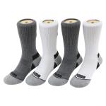 Puma Little Kid/Big Boy's 4 Pairs Crew Sport Socks - Grey - 9 11 Fits Shoe 4 9.5