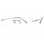 Charmant Men's Eyeglasses TI8333E TI/8333E Rimless Optical Frame - Brown - Lens 51 Bridge 19 Temple 145mm