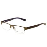 Armani Exchange Men's Eyeglasses AX1015 AX/1015 Half Rim Optical Frame - Brown - Lens 52 Bridge 17 Temple 140mm