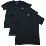 Calvin Klein Men's 3 Pc Cotton Classic Fit V Neck Basic T Shirt - Black - Large