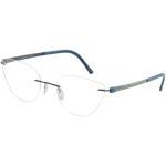 Silhouette Eyeglasses Titan Accent Flora Edition Chassis 4548 Optical Frame - Teal/Lemon   6063 - Bridge 19 Temple 135mm
