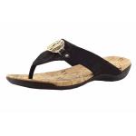 Donna Karan DKNY Women's Bianca Fashion Flip Flops Sandals Shoes - Black Logo Jaquard - 6.5 B(M) US