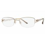 Charmant Women's Eyeglasses TI10818 TI/10818 Half Rim Optical Frame - Gold - Lens 49 Bridge 18 Temple 135mm
