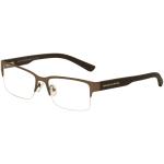Armani Exchange Men's Eyeglasses AX1014 AX/1014 Half Rim Optical Frame - Brown - Lens 53 Bridge 17 Temple 145mm