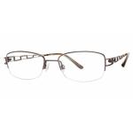 Charmant Women's Eyeglasses TI10818 TI/10818 Half Rim Optical Frame - Brown - Lens 51 Bridge 18 Temple 140mm