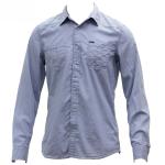 Buffalo Blue Men's Sanler Cotton Long Sleeve Button Down Striped Shirt - Blue - Medium