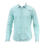 Calvin Klein Men's Crosshatch Blotch Long Sleeve Button Up Shirt - Green - XX Large