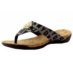 Donna Karan DKNY Women's Bianca Fashion Flip Flops Sandals Shoes - White/Black Logo - 6.5 B(M) US