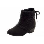 Jessica Simpson Girl's Leo Fashion Ankle Boots Shoes - Black - 2 M US Little Kid
