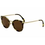 Celine Women's CL 41373S CL/41373/S Fashion Sunglasses - Havana/Green/Gold/Silver Accent/Brown   J1L/A6 - Lens 48 Bridge 26 Temple 140mm