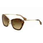 Miu Miu Women's SMU10N SMU/10N Fashion Cat Eye Sunglasses - Havana Beige/Brown Grd HAH1X1 - Lens 55 Bridge 24 Temple 140mm