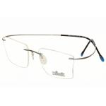 Silhouette Eyeglasses Titan Minimal Art Pulse Chassis 5490 Rimless Optical Frame - Blue Curacao/Grey   6059 - Bridge 17 Temple 140mm