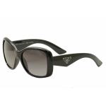 Prada Women's Triangle SPR32P SPR/32P Fashion Sunglasses - Black/Polarized Grey   1AB5V1 - Lens 57 Bridge 17 Temple 140mm