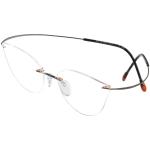 Silhouette Eyeglasses Titan Minimal Art Pulse Chassis 5490 Rimless Optical Frame - Coral Red/Grey   6058 - Bridge 17 Temple 140mm