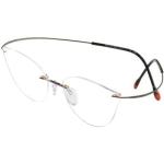 Silhouette Eyeglasses Titan Minimal Art Pulse Chassis 5490 Rimless Optical Frame - Coral Red/Grey   6058 - Bridge 19 Temple 140mm