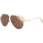 Alexander McQueen Women's Edge AM0092S AM/0092/S 005 Gold/Pink Fashion Pilot Sun - Gold Pink/Copper   005 - Lens 65 Bridge 10 Temple 140mm