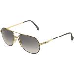 Cazal Legends Men's 968 Fashion Pilot Sunglasses - Black Gold/Grey Gradient   001SG - Lens 62 Bridge 15 Temple 140mm