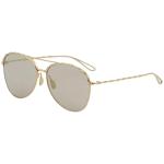 Elie Saab Women's ES008S ES/008/S J5G/JO Gold Fashion Pilot Sunglasses 59mm - Gold/Grey Bronze Mirror   J5G/JO - Lens 59 Bridge 14 B 50.9 ED 63.4 Temple 140mm